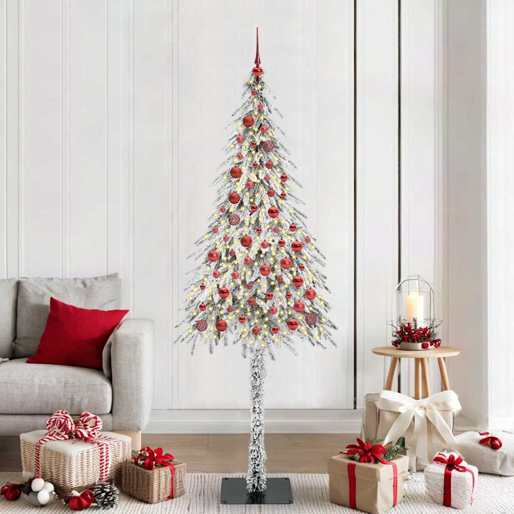 Vidaxx Weihnachtsbaum mit 300 LEDs mit standardmäßigem weißem 210 cm PE und Stahl