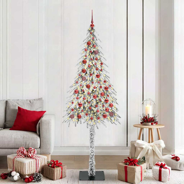 Vidaxx Weihnachtsbaum mit 300 LEDs mit standardmäßigem weißem 210 cm PE und Stahl