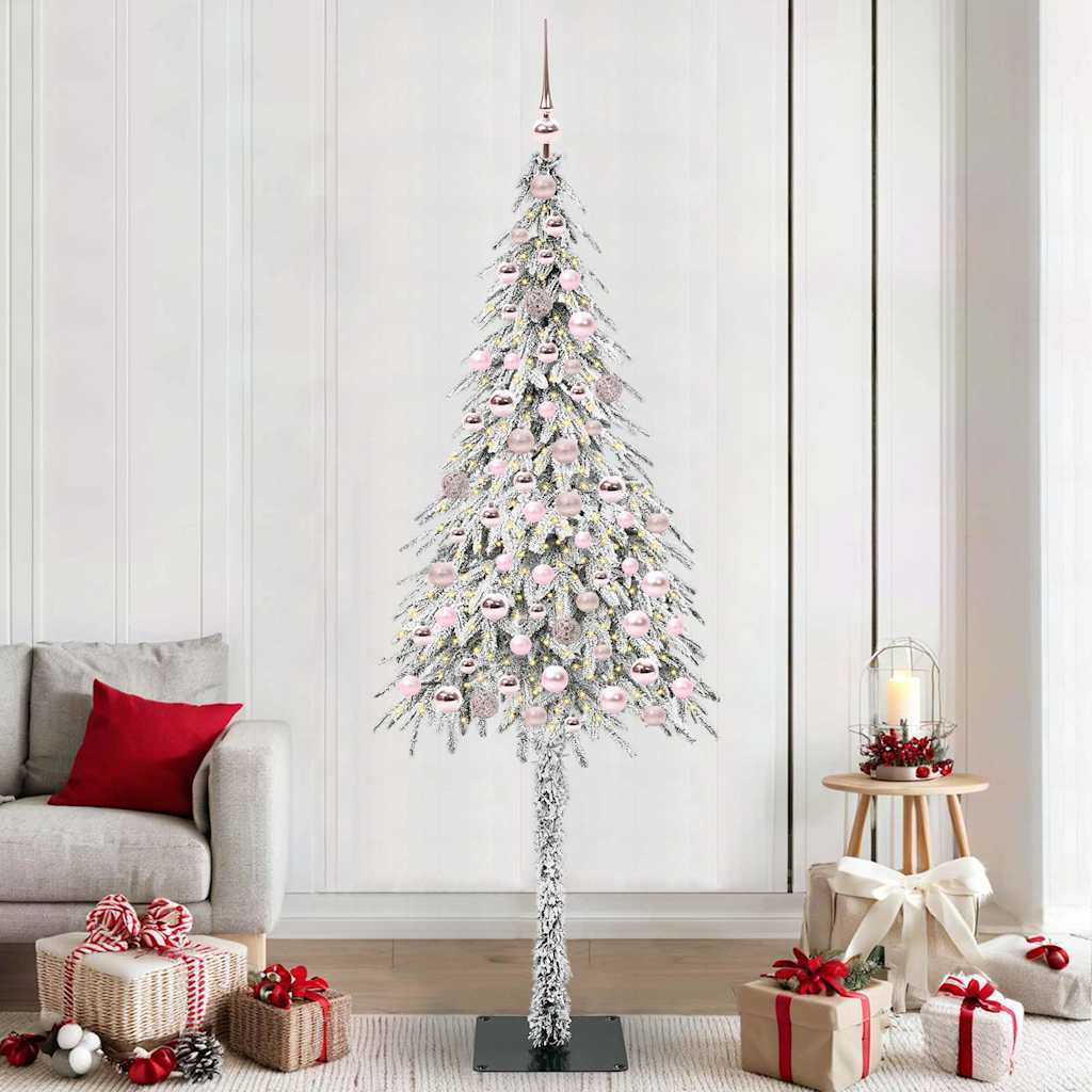 Vidaxx Weihnachtsbaum mit 300 LEDs mit standardmäßigem weißem 210 cm PE und Stahl