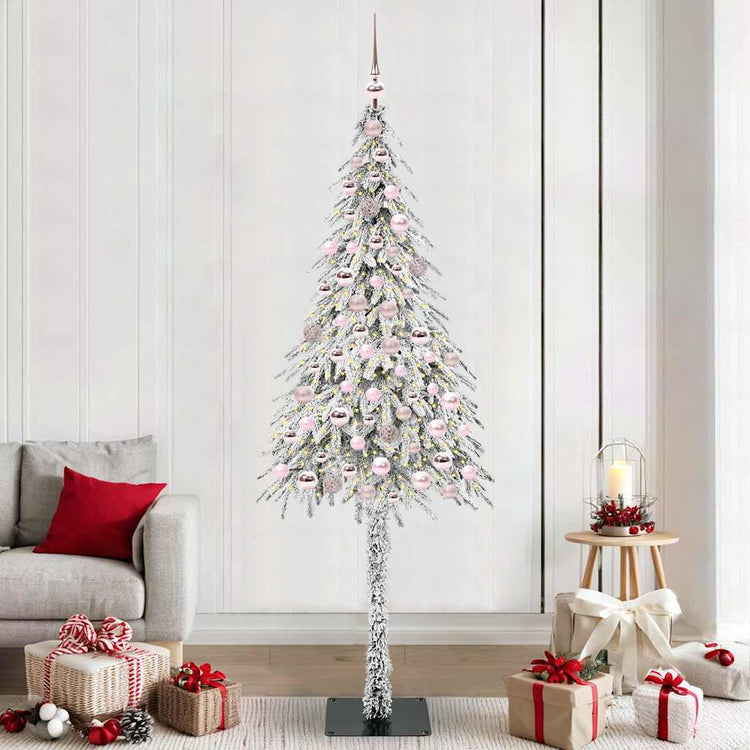 Vidaxx Weihnachtsbaum mit 300 LEDs mit standardmäßigem weißem 210 cm PE und Stahl