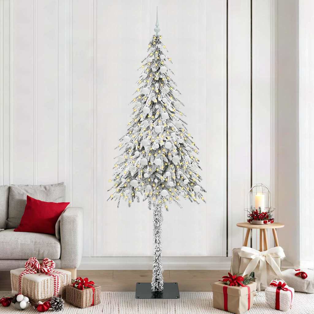 Vidaxx Weihnachtsbaum mit 300 LEDs mit standardmäßigem weißem 210 cm PE und Stahl