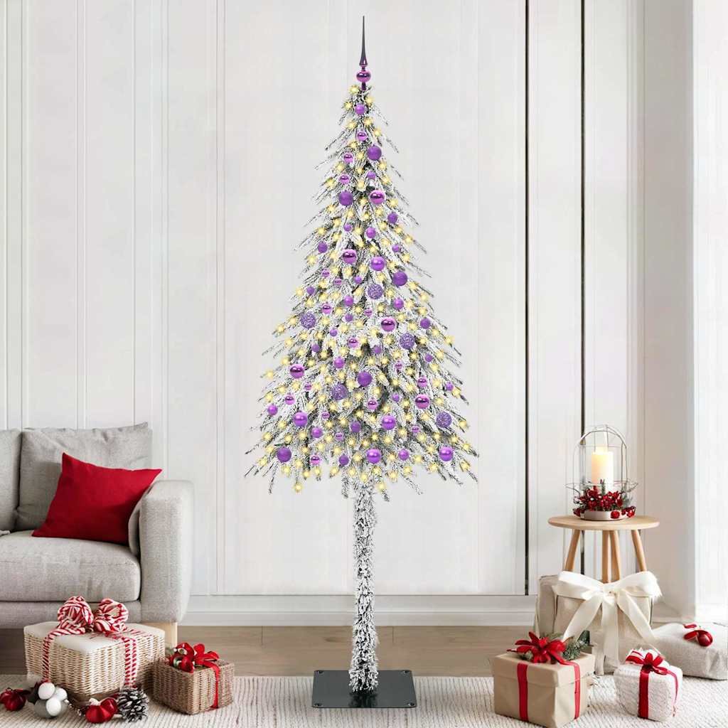 Vidaxx Weihnachtsbaum mit 300 LEDs mit standardmäßigem weißem 210 cm PE und Stahl