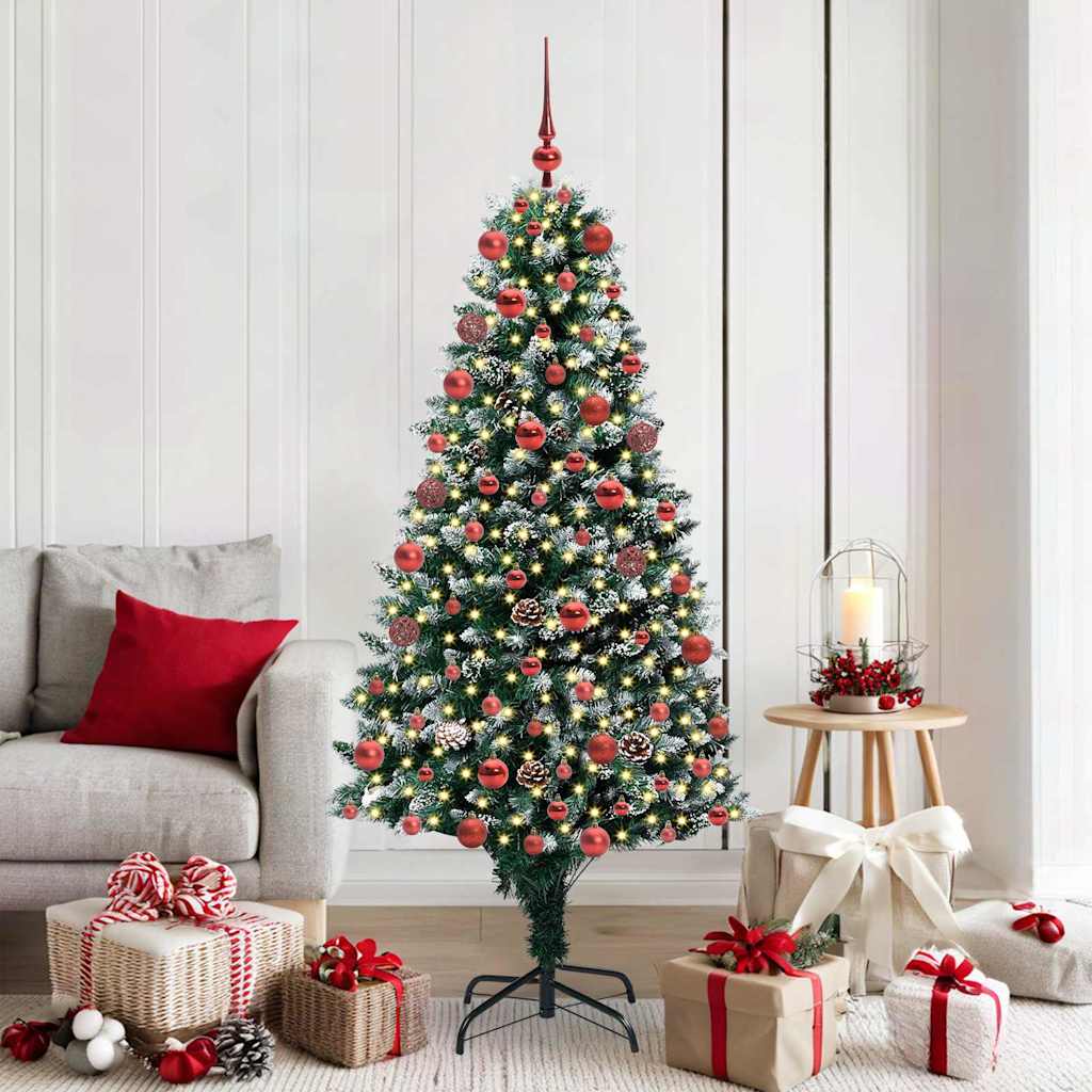 Vidaxx künstlicher Weihnachtsbaum grün 180 cm PVC und Stahl und Kunststoff