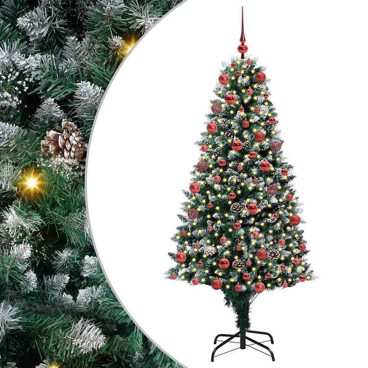 Vidaxx künstlicher Weihnachtsbaum grün 180 cm PVC und Stahl und Kunststoff
