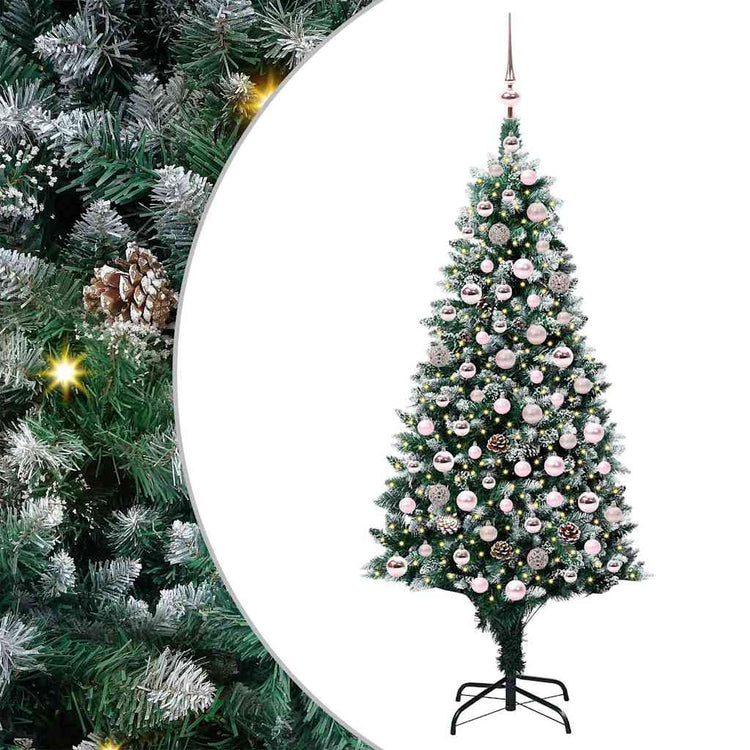 Vidaxx künstlicher Weihnachtsbaum grün 180 cm PVC und Stahl und Kunststoff