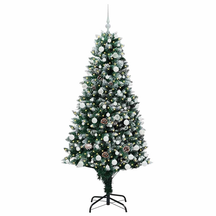 Vidaxx künstlicher Weihnachtsbaum grün 180 cm PVC und Stahl und Kunststoff