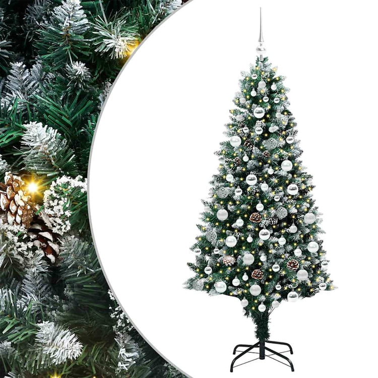 Vidaxx künstlicher Weihnachtsbaum grün 180 cm PVC und Stahl und Kunststoff