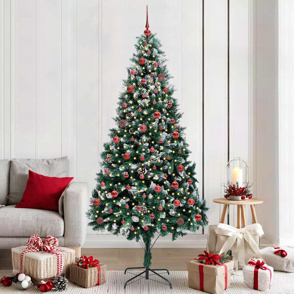 Vidaxx künstlicher Weihnachtsbaum grün 210 cm PVC und Stahl und Kunststoff