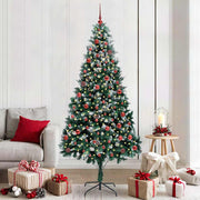 Vidaxx künstlicher Weihnachtsbaum grün 210 cm PVC und Stahl und Kunststoff - afbeelding 1