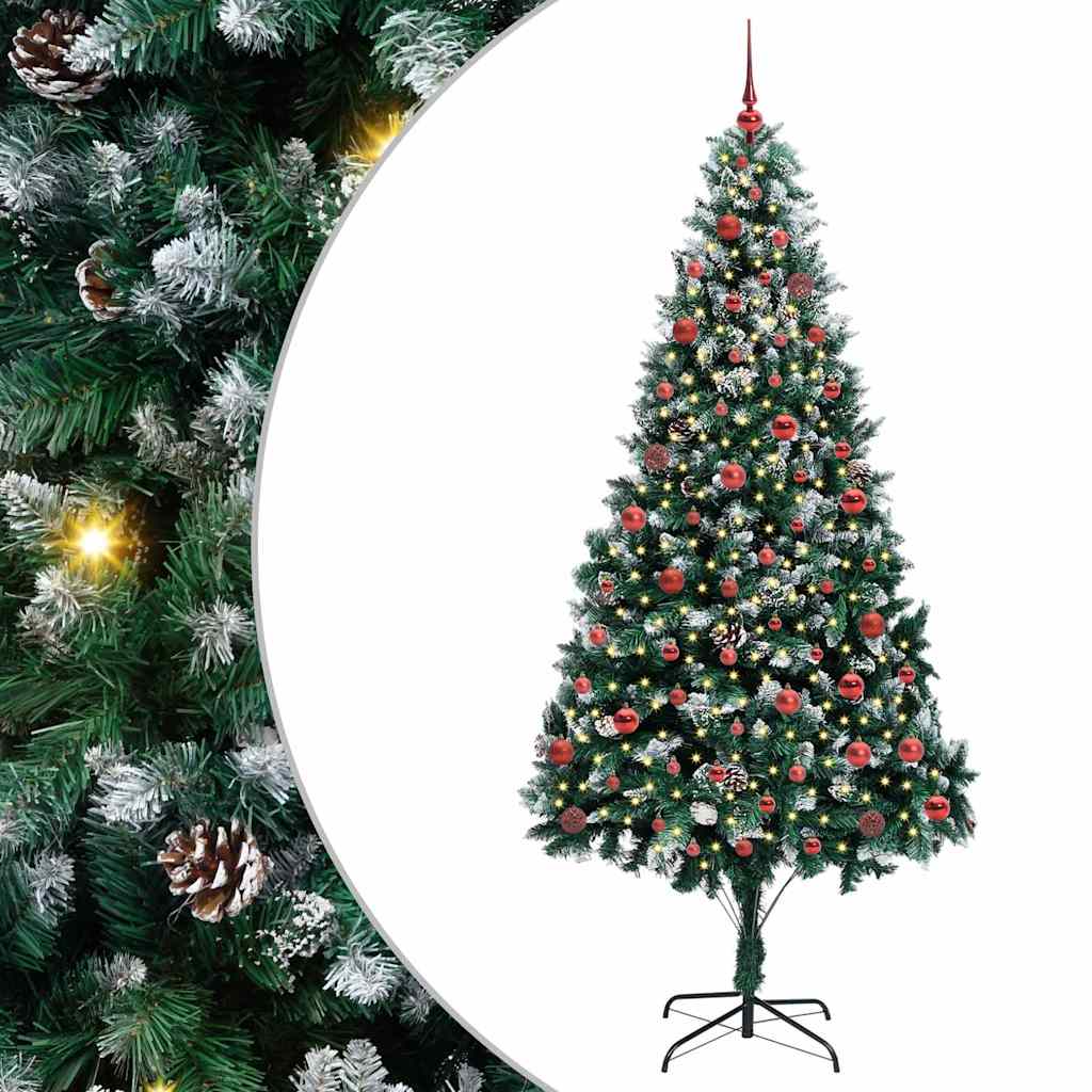 Vidaxx künstlicher Weihnachtsbaum grün 210 cm PVC und Stahl und Kunststoff