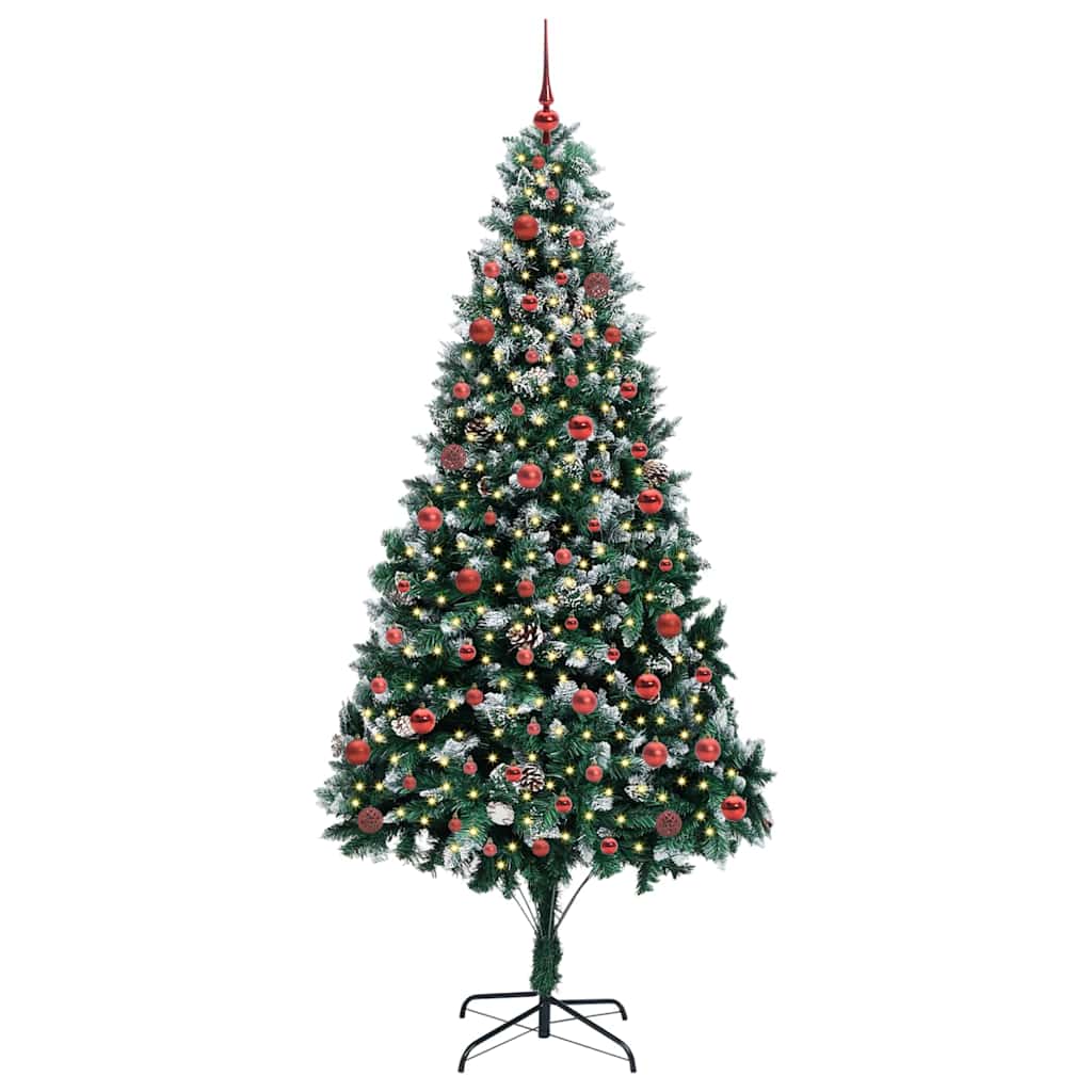 Vidaxx künstlicher Weihnachtsbaum grün 210 cm PVC und Stahl und Kunststoff
