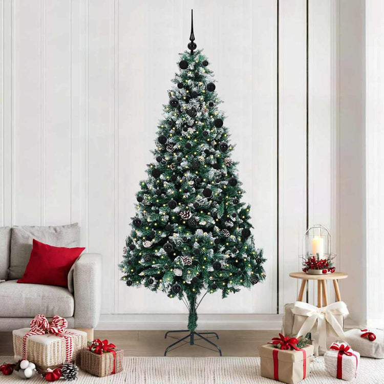 Vidaxx künstlicher Weihnachtsbaum grün 210 cm PVC und Stahl und Kunststoff