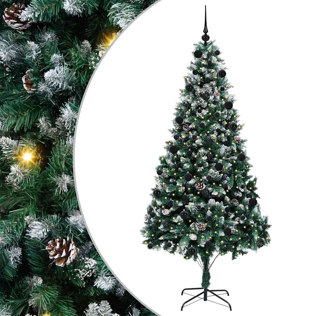 Vidaxx künstlicher Weihnachtsbaum grün 210 cm PVC und Stahl und Kunststoff