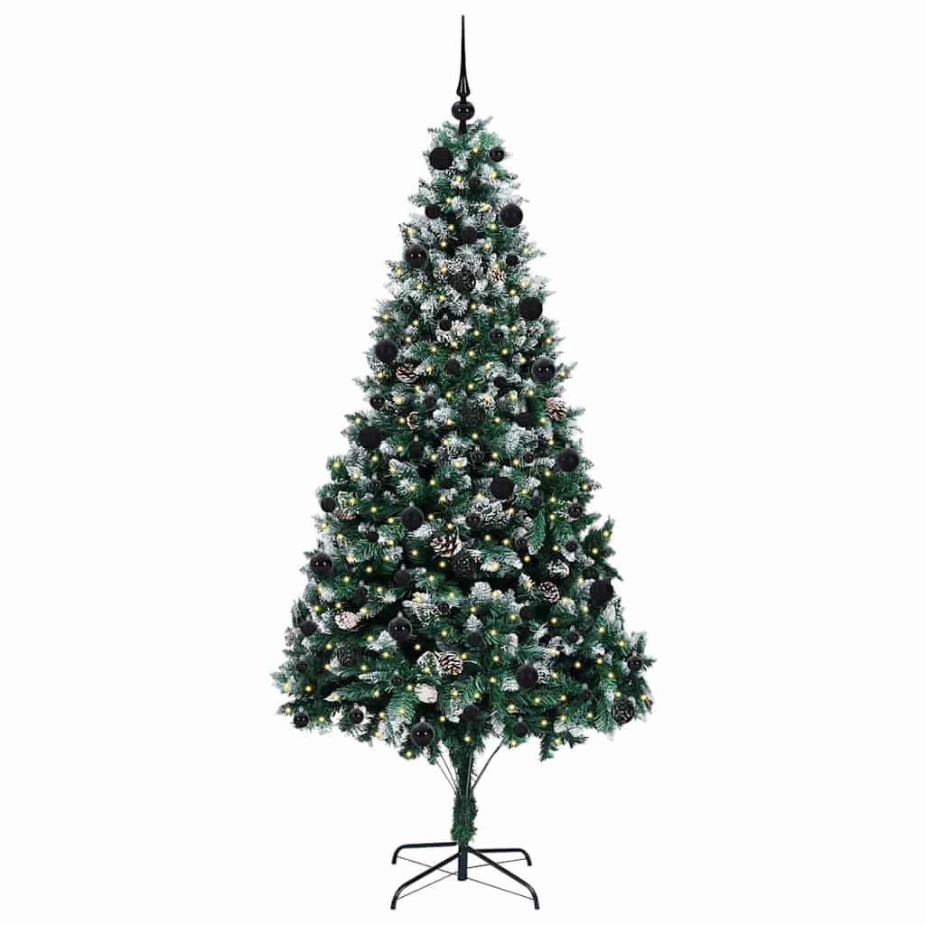 Vidaxx künstlicher Weihnachtsbaum grün 210 cm PVC und Stahl und Kunststoff