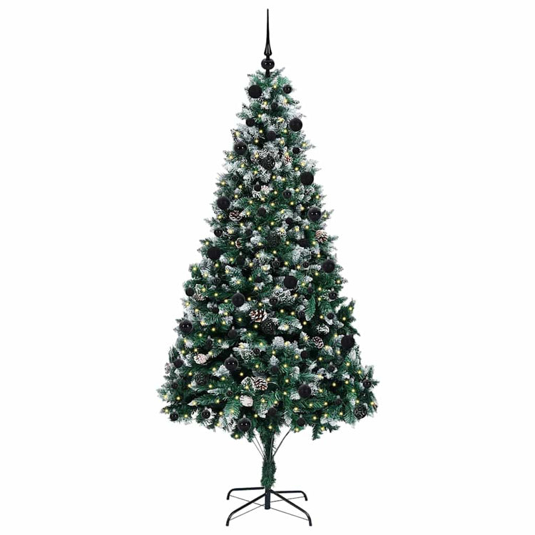 Vidaxx künstlicher Weihnachtsbaum grün 210 cm PVC und Stahl und Kunststoff
