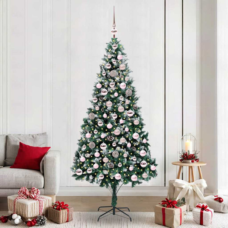 Vidaxx künstlicher Weihnachtsbaum grün 210 cm PVC und Stahl und Kunststoff