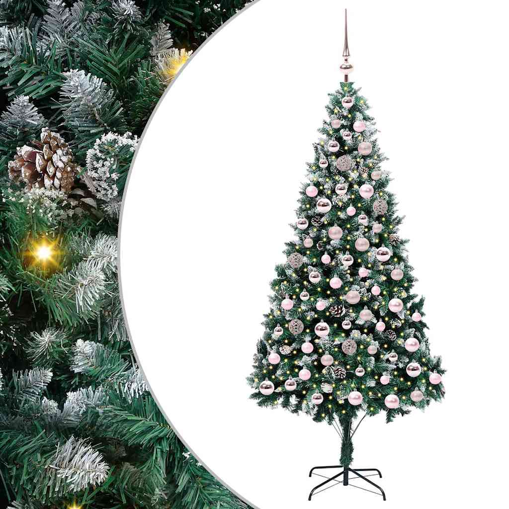 Vidaxx künstlicher Weihnachtsbaum grün 210 cm PVC und Stahl und Kunststoff