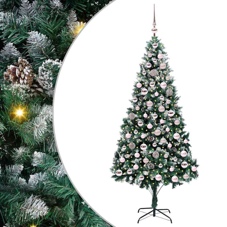 Vidaxx künstlicher Weihnachtsbaum grün 210 cm PVC und Stahl und Kunststoff
