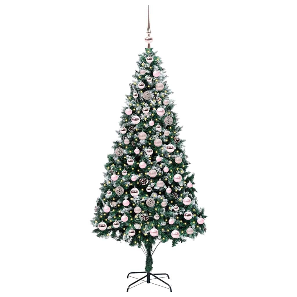 Vidaxx künstlicher Weihnachtsbaum grün 210 cm PVC und Stahl und Kunststoff
