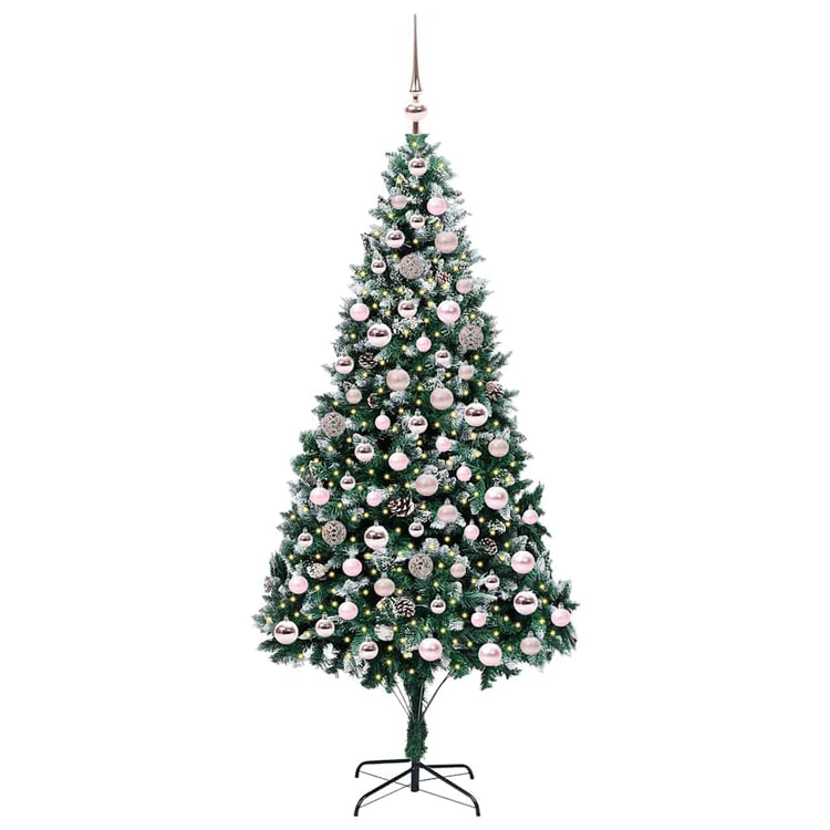 Vidaxx künstlicher Weihnachtsbaum grün 210 cm PVC und Stahl und Kunststoff