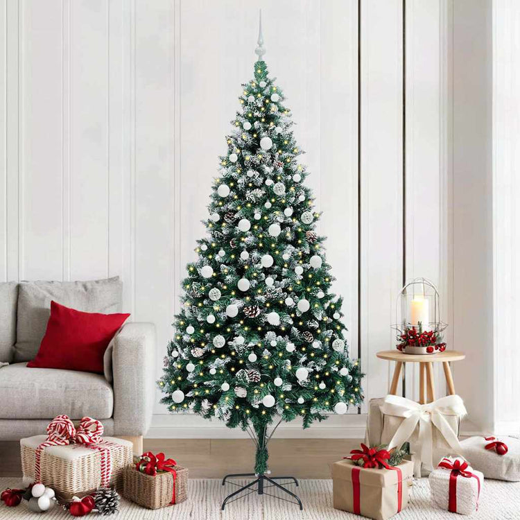 Vidaxx künstlicher Weihnachtsbaum grün 210 cm PVC und Stahl und Kunststoff