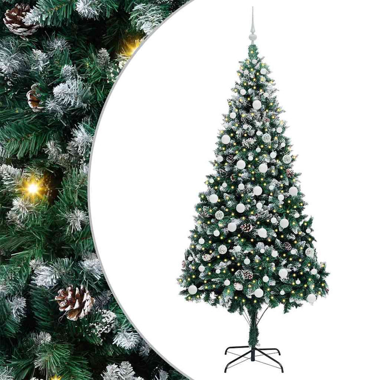 Vidaxx künstlicher Weihnachtsbaum grün 210 cm PVC und Stahl und Kunststoff