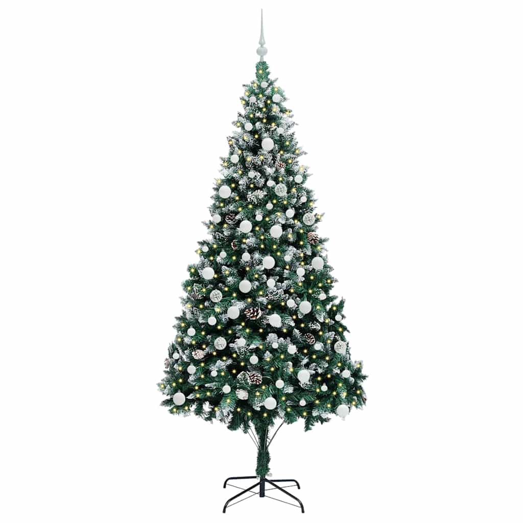 Vidaxx künstlicher Weihnachtsbaum grün 210 cm PVC und Stahl und Kunststoff