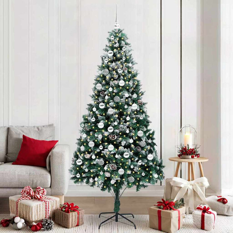 Vidaxx künstlicher Weihnachtsbaum grün 210 cm PVC und Stahl und Kunststoff