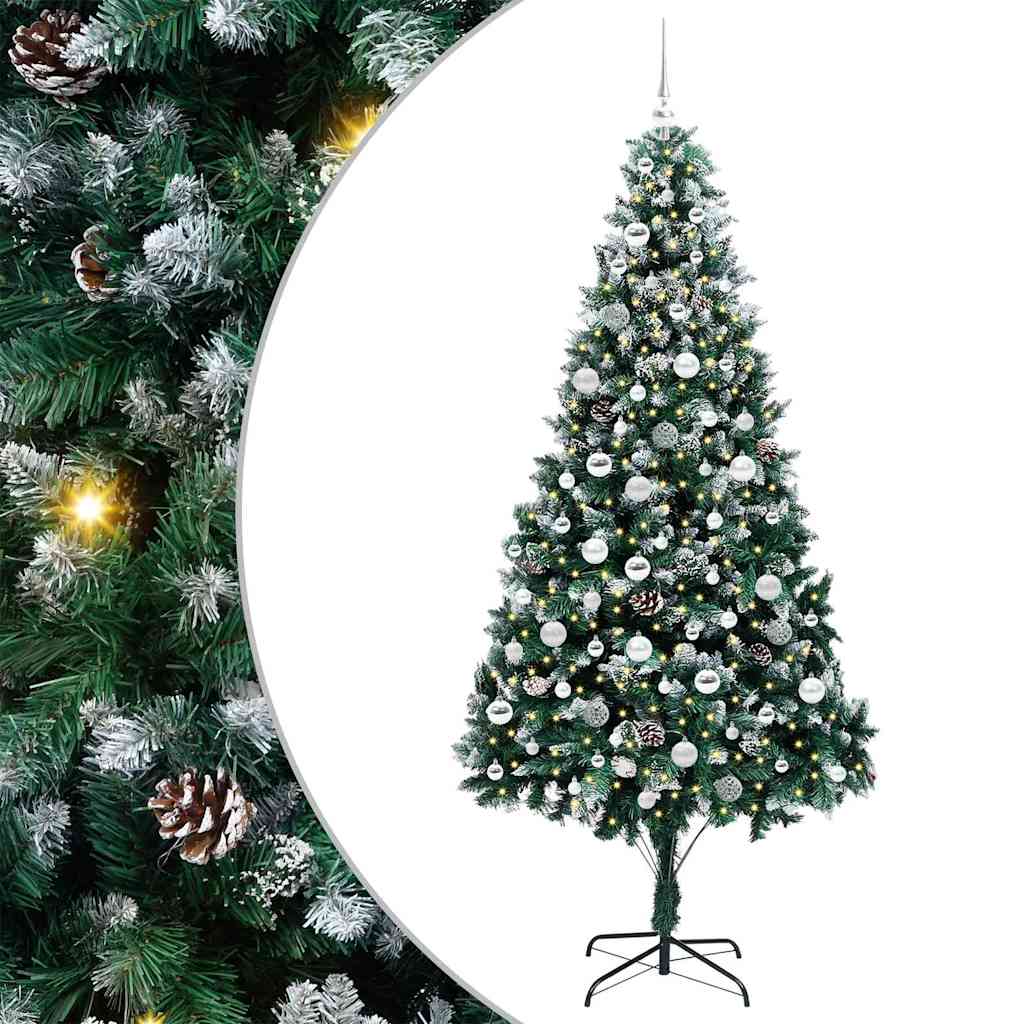 Vidaxx künstlicher Weihnachtsbaum grün 210 cm PVC und Stahl und Kunststoff
