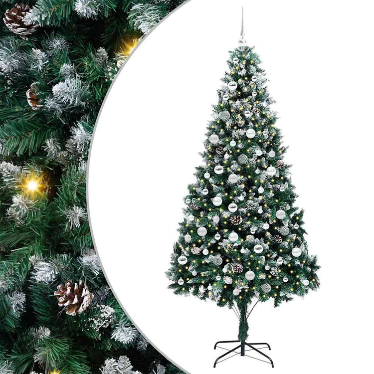 Vidaxx künstlicher Weihnachtsbaum grün 210 cm PVC und Stahl und Kunststoff
