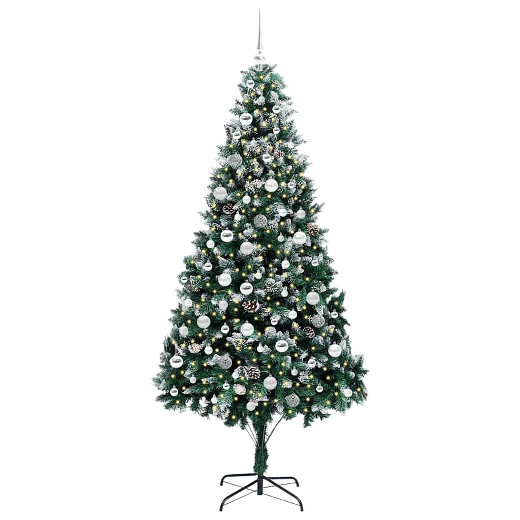 Vidaxx künstlicher Weihnachtsbaum grün 210 cm PVC und Stahl und Kunststoff