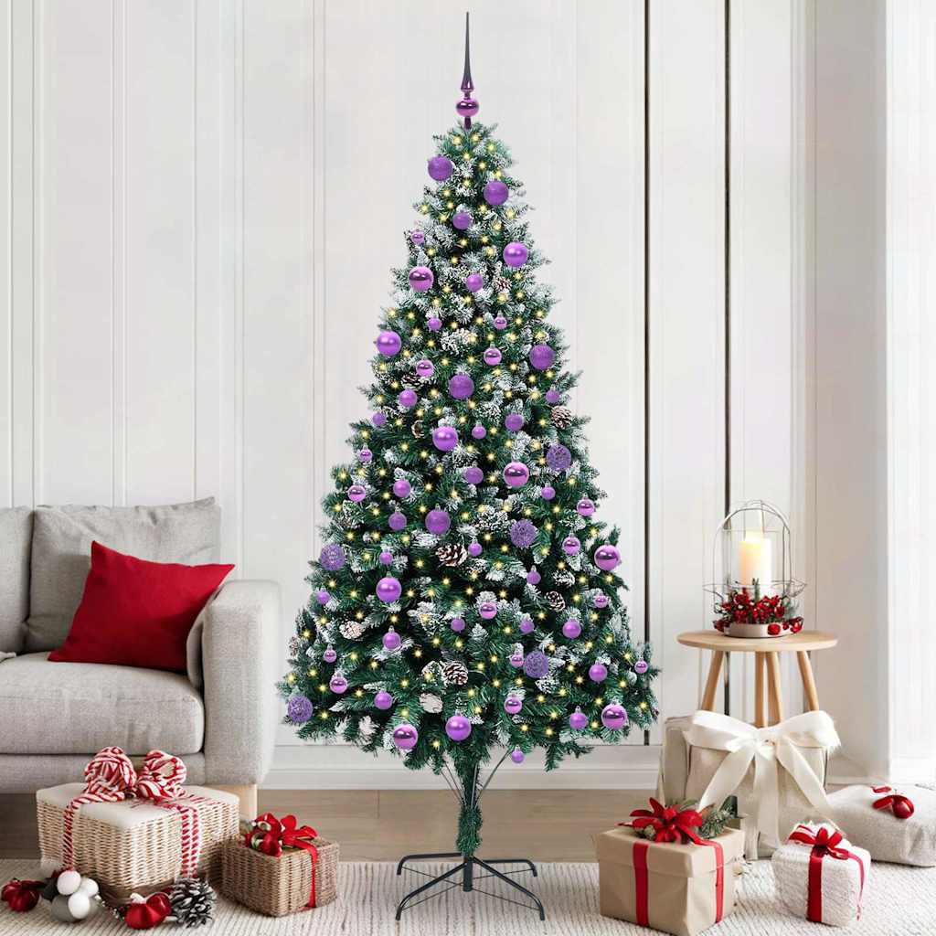Vidaxx künstlicher Weihnachtsbaum grün 210 cm PVC und Stahl und Kunststoff