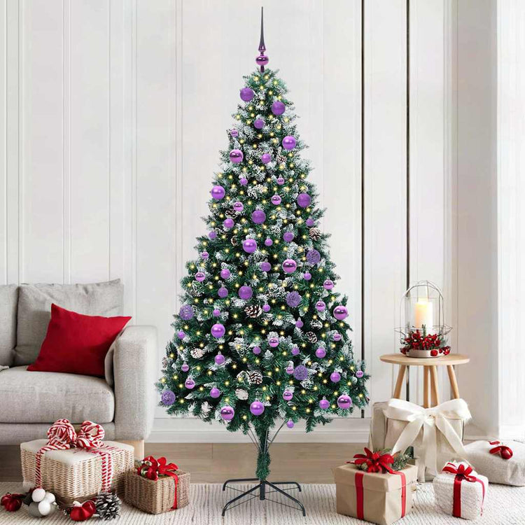 Vidaxx künstlicher Weihnachtsbaum grün 210 cm PVC und Stahl und Kunststoff