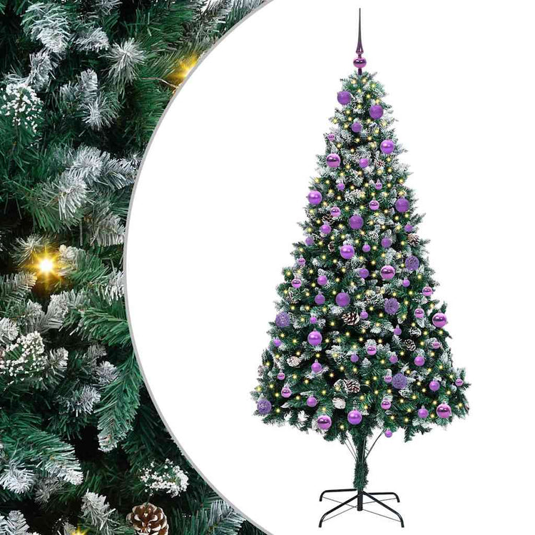Vidaxx künstlicher Weihnachtsbaum grün 210 cm PVC und Stahl und Kunststoff