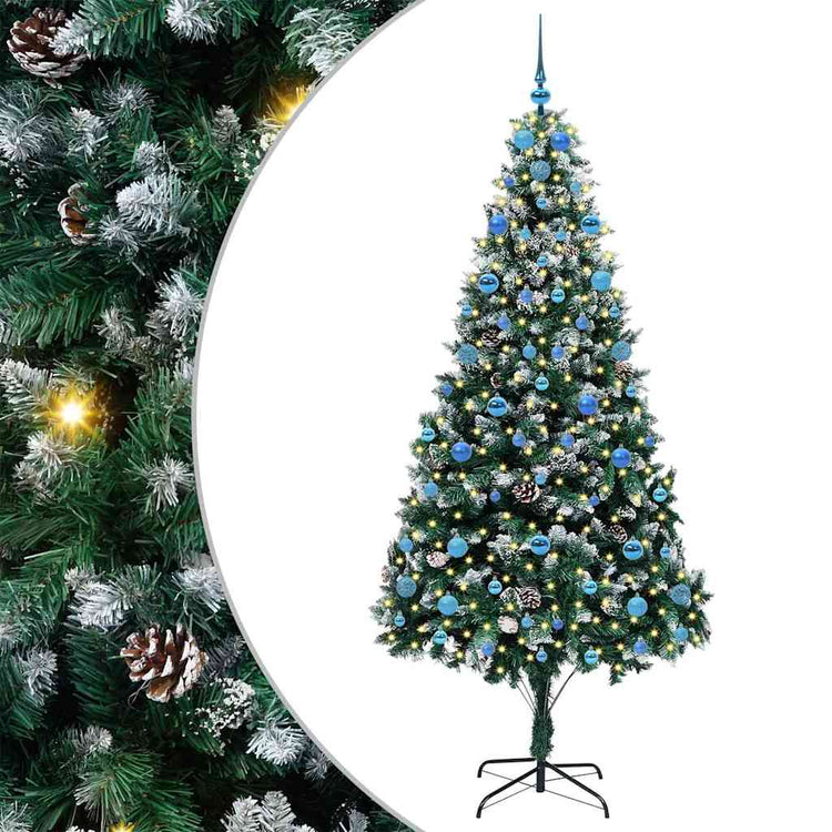 Vidaxx künstlicher Weihnachtsbaum grün 210 cm PVC und Stahl und Kunststoff