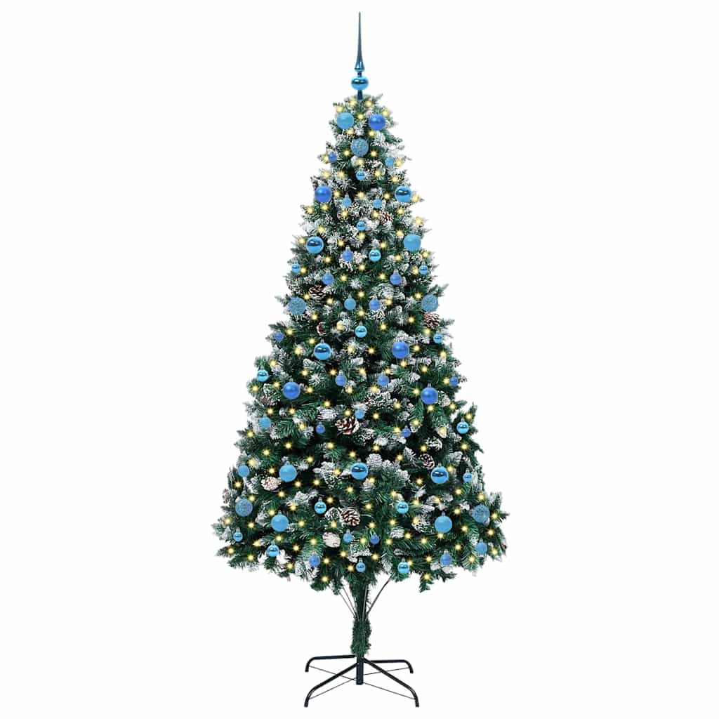 Vidaxx künstlicher Weihnachtsbaum grün 210 cm PVC und Stahl und Kunststoff
