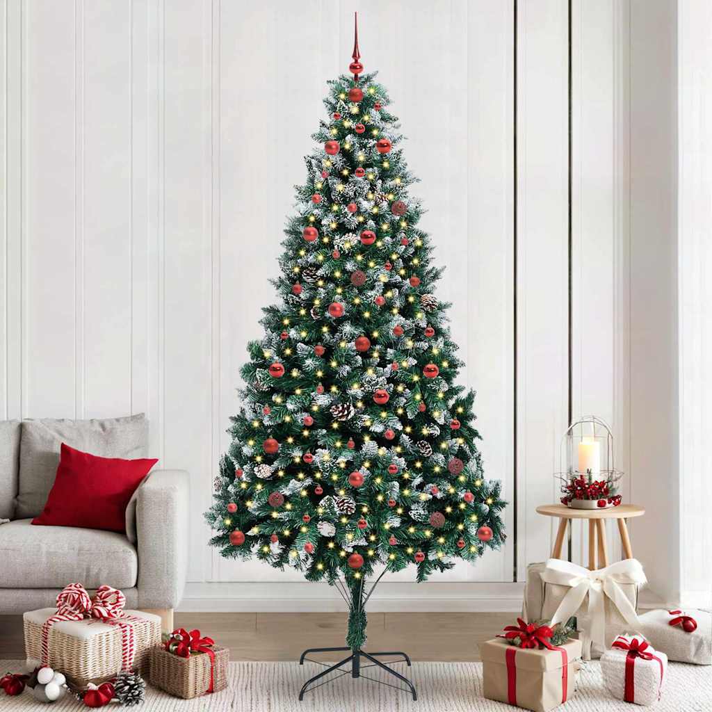 Vidaxx künstlicher Weihnachtsbaum grün 240 cm PVC und Stahl und Kunststoff