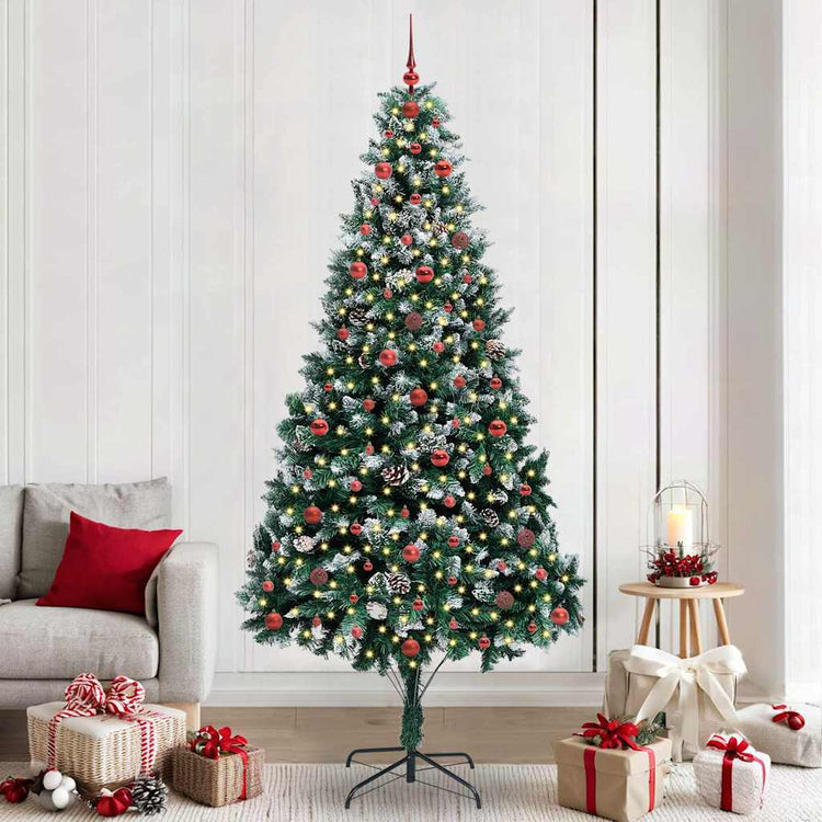 Vidaxx künstlicher Weihnachtsbaum grün 240 cm PVC und Stahl und Kunststoff