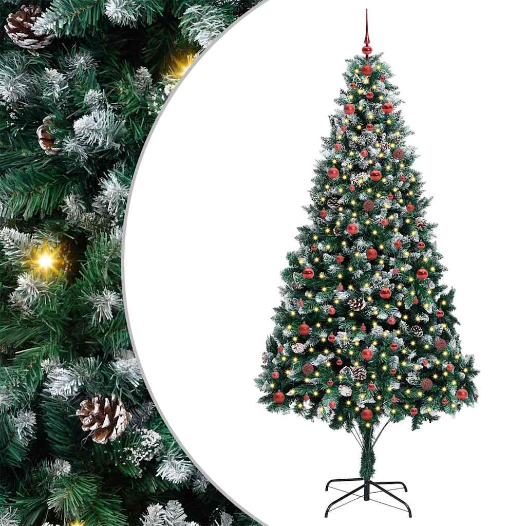 Vidaxx künstlicher Weihnachtsbaum grün 240 cm PVC und Stahl und Kunststoff