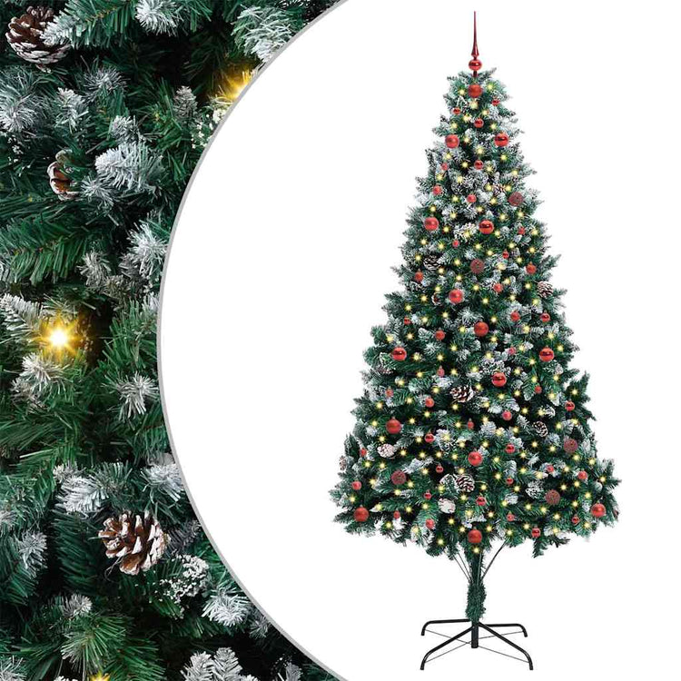 Vidaxx künstlicher Weihnachtsbaum grün 240 cm PVC und Stahl und Kunststoff