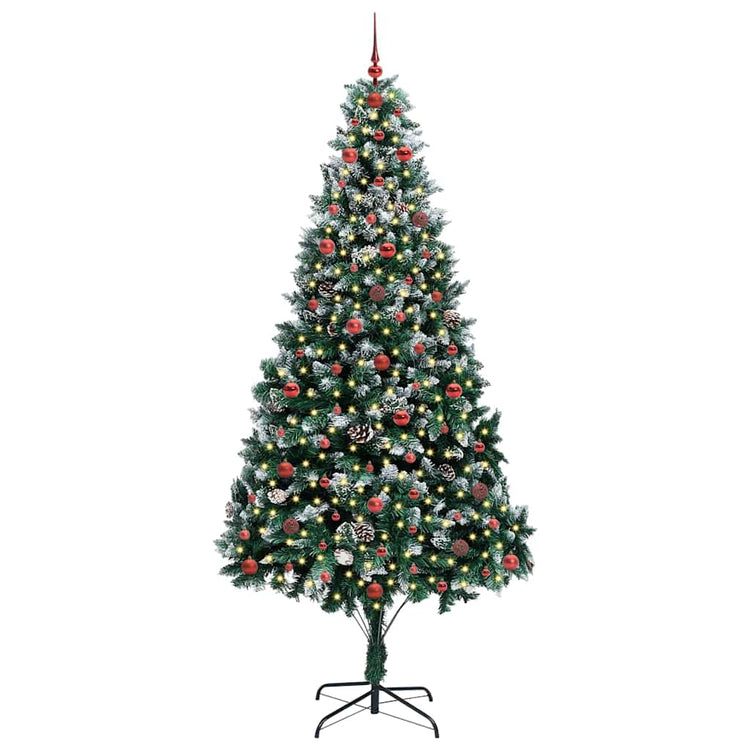 Vidaxx künstlicher Weihnachtsbaum grün 240 cm PVC und Stahl und Kunststoff