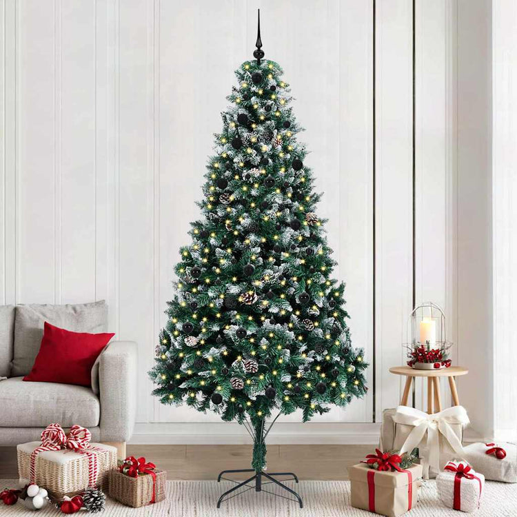 Vidaxx künstlicher Weihnachtsbaum grün 240 cm PVC und Stahl und Kunststoff