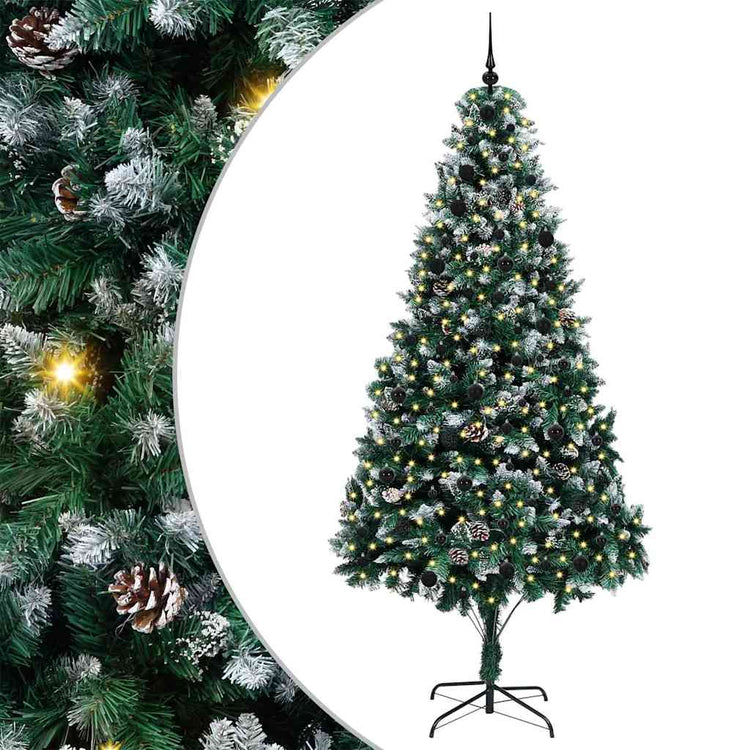Vidaxx künstlicher Weihnachtsbaum grün 240 cm PVC und Stahl und Kunststoff