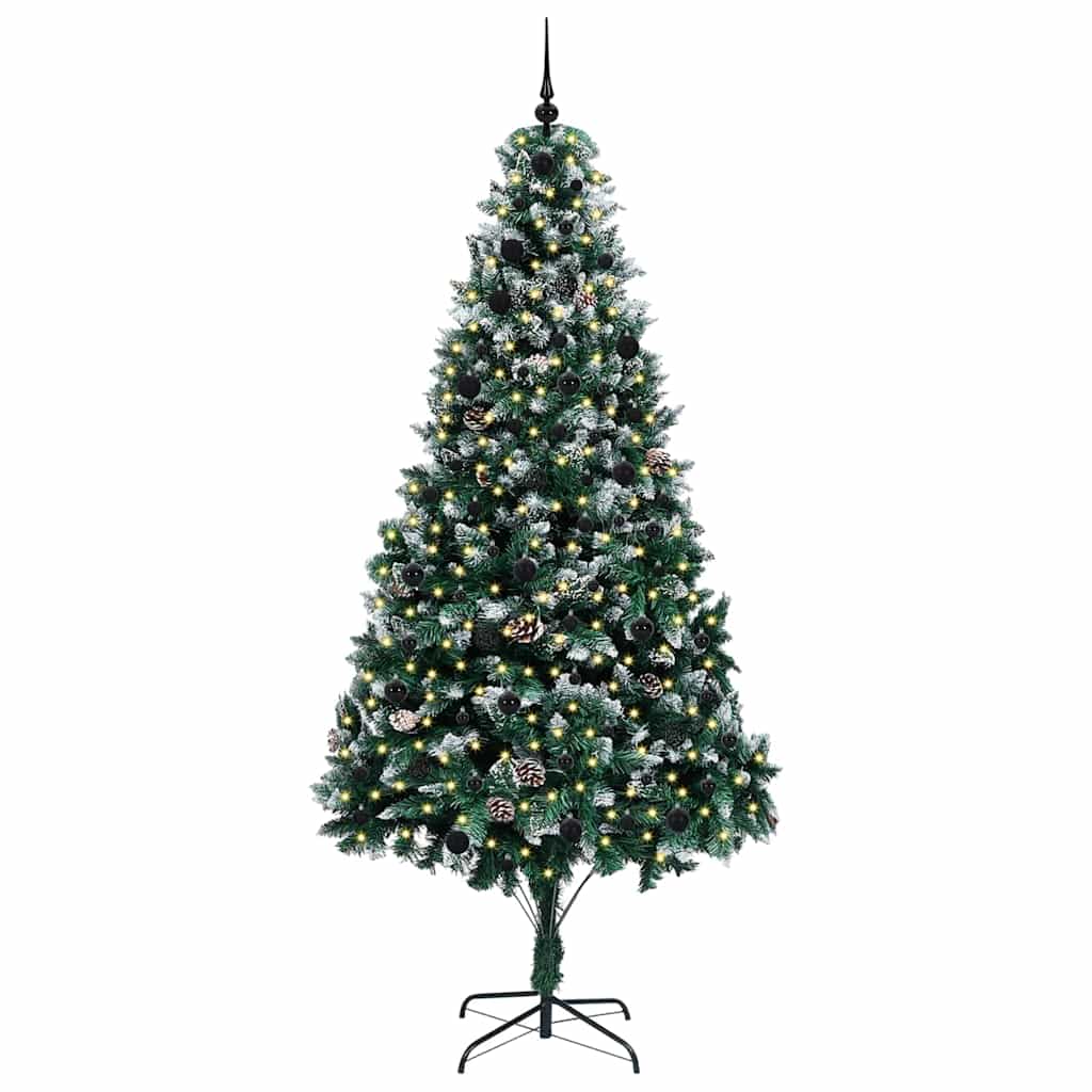 Vidaxx künstlicher Weihnachtsbaum grün 240 cm PVC und Stahl und Kunststoff