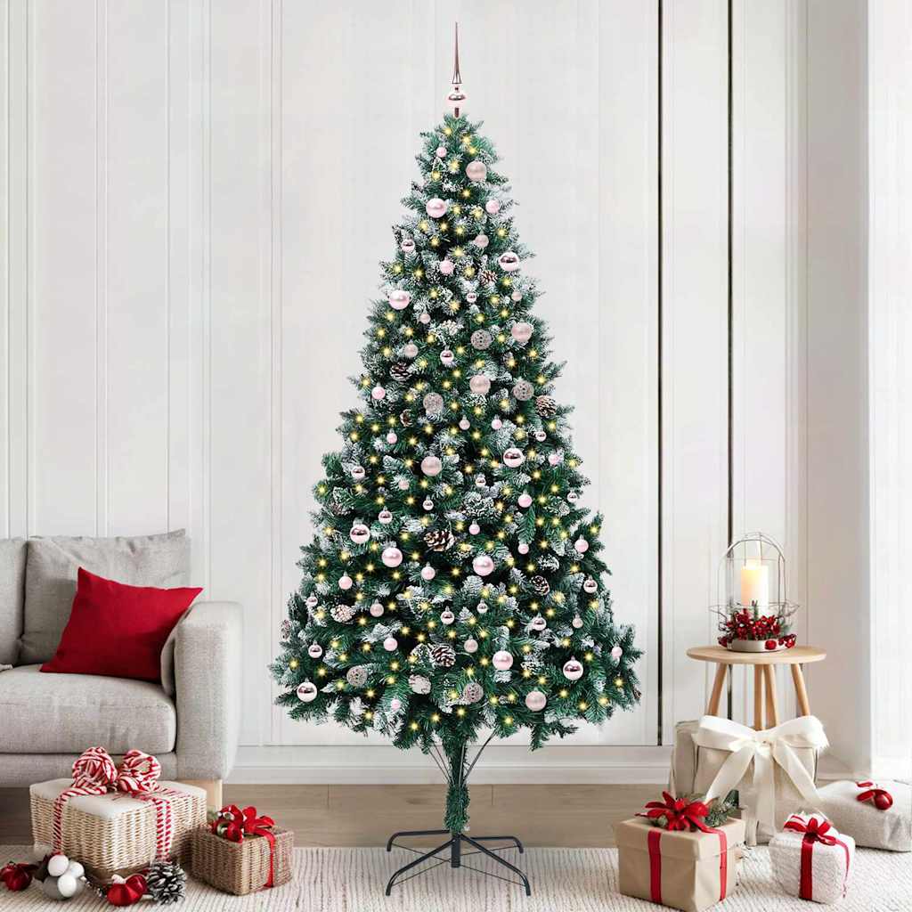 Vidaxx künstlicher Weihnachtsbaum grün 240 cm PVC und Stahl und Kunststoff