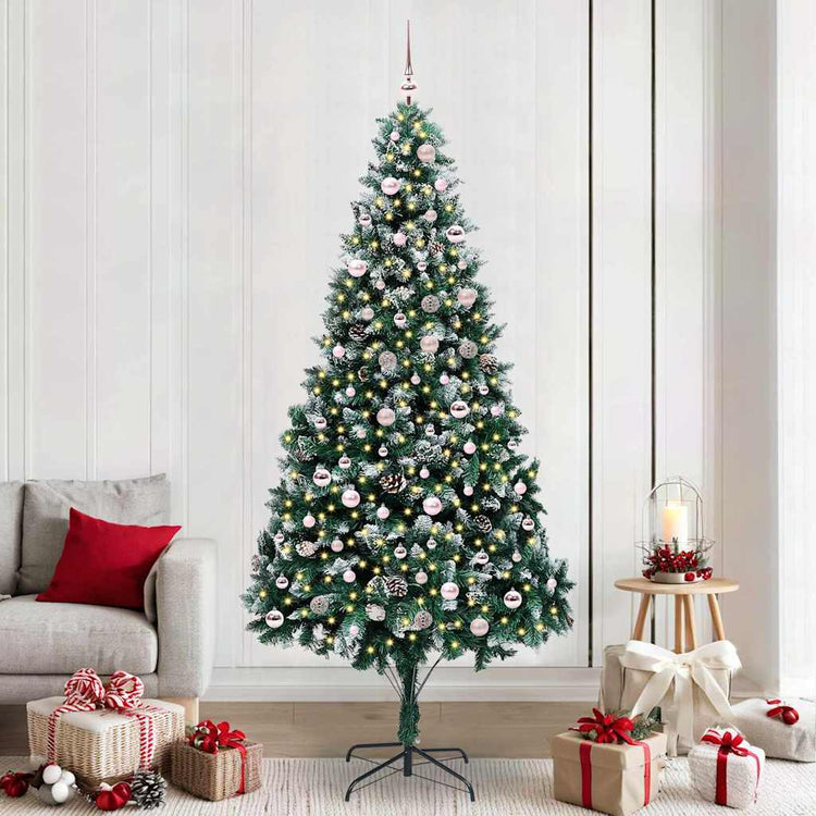 Vidaxx künstlicher Weihnachtsbaum grün 240 cm PVC und Stahl und Kunststoff