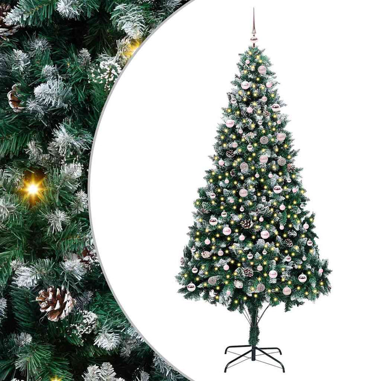 Vidaxx künstlicher Weihnachtsbaum grün 240 cm PVC und Stahl und Kunststoff