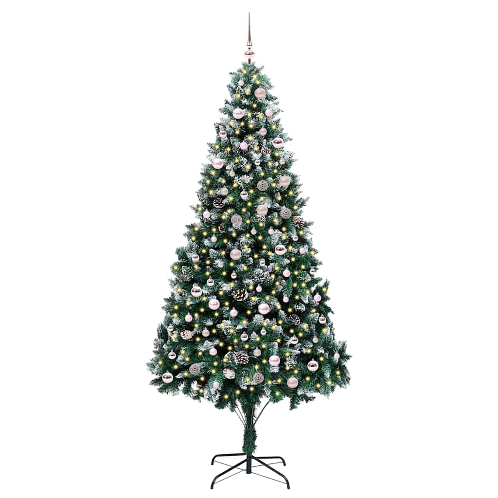 Vidaxx künstlicher Weihnachtsbaum grün 240 cm PVC und Stahl und Kunststoff