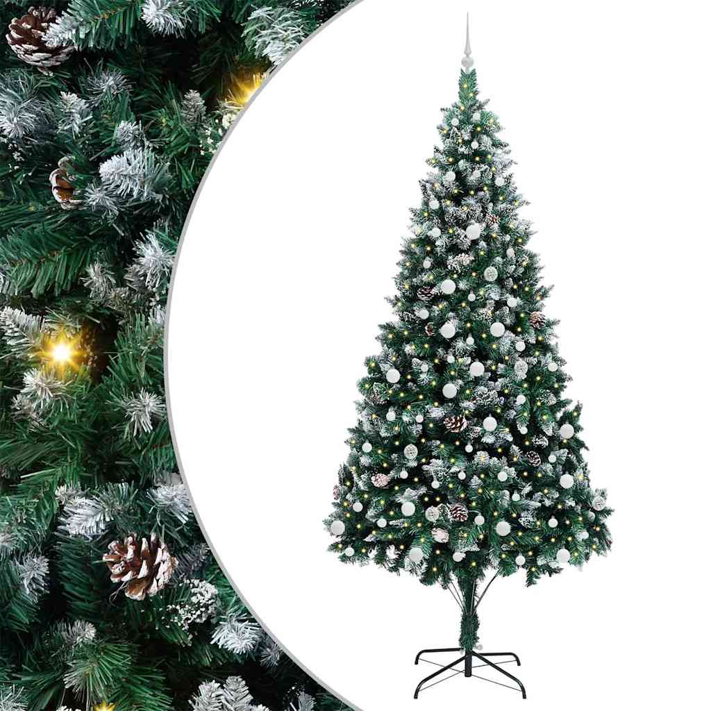 Vidaxx künstlicher Weihnachtsbaum grün 240 cm PVC und Stahl und Kunststoff