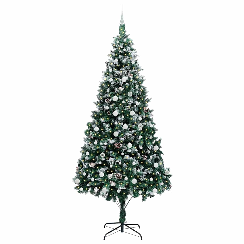 Vidaxx künstlicher Weihnachtsbaum grün 240 cm PVC und Stahl und Kunststoff